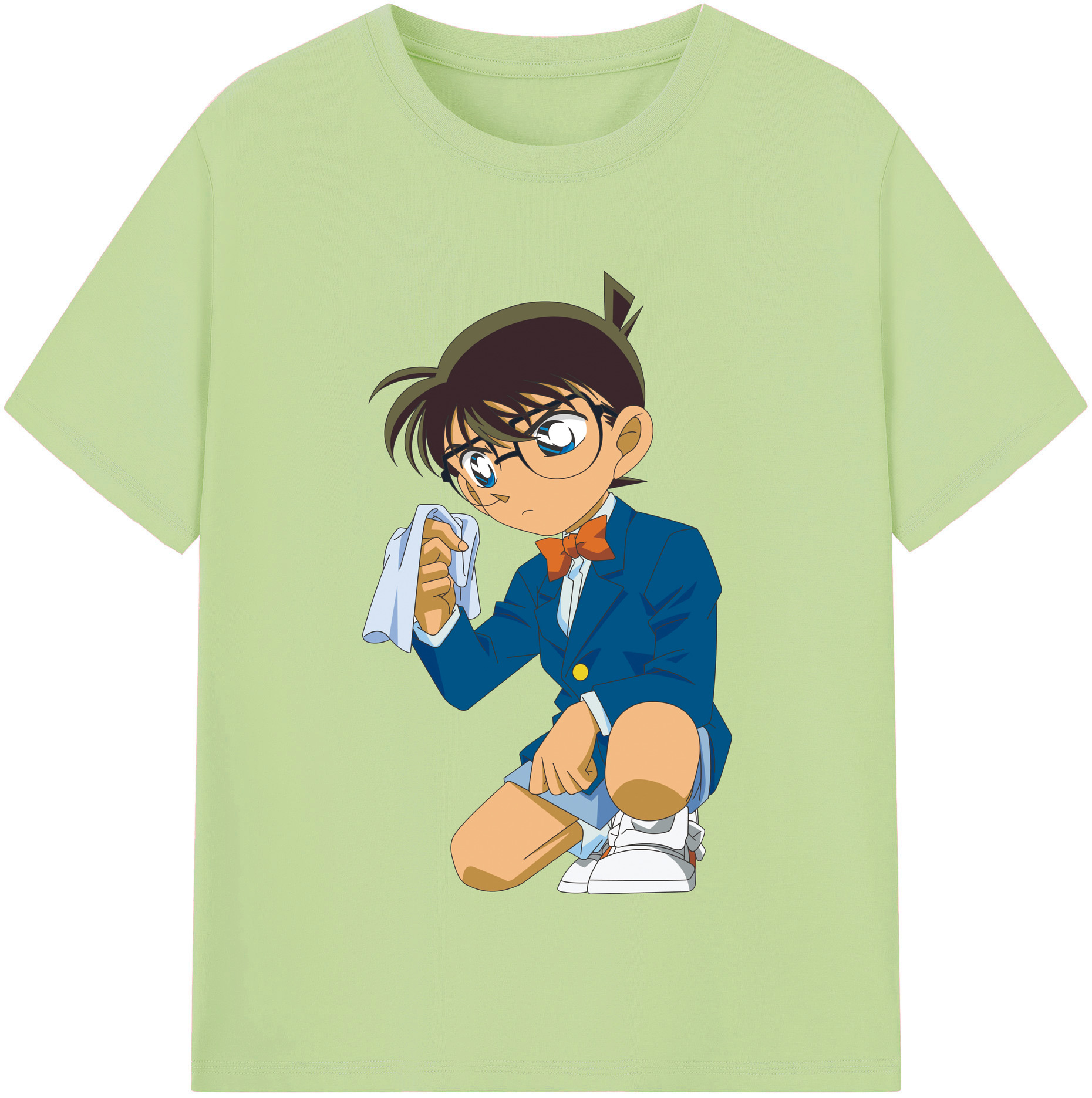 （画像用） 名探偵コナン 江戸川 コナン Detective Conan Conan Edogawa 綿100％半袖Tシャツ（フロントプリント）